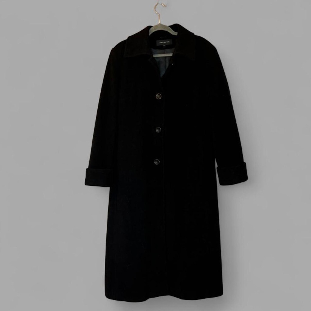 Jones New York Elegant Black Soft Wool Blend Coat 14